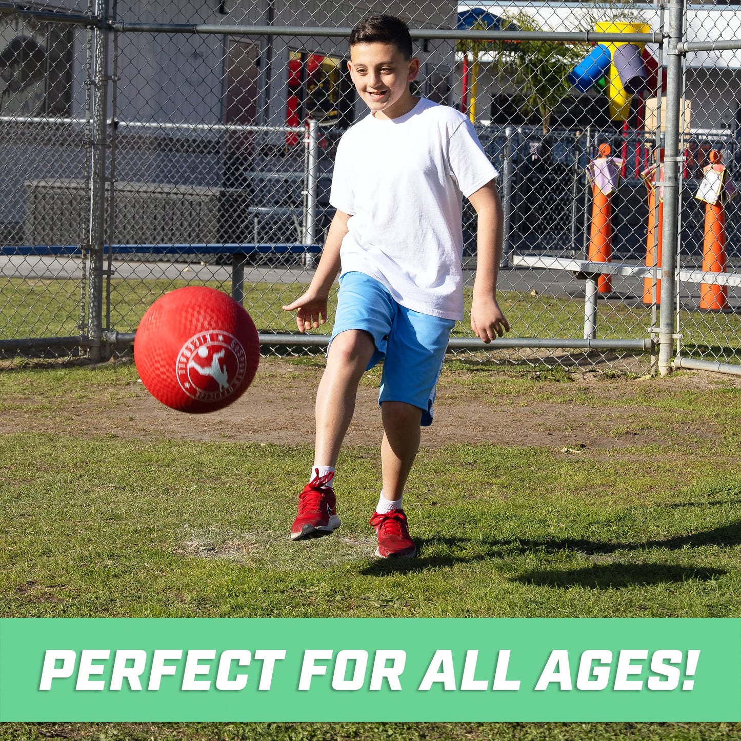 GoSports Official Kickball with Pump (2 Pack), 10 Inch