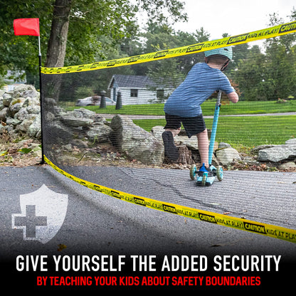 Franklin Sports Retractable Driveway Barrier– Visual Safety Barrier – Adjustable up to 20 feet– Easy Setup