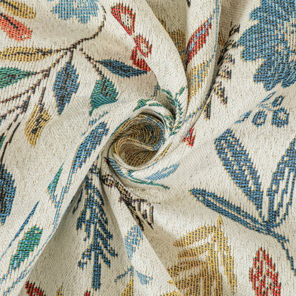 Dimatic Cotton and Linen Rectangular Tablecloth for Kitchen Dining Table, Camping, Holiday Party Decor, Bluebell Pattern, 55 x 118 Inches