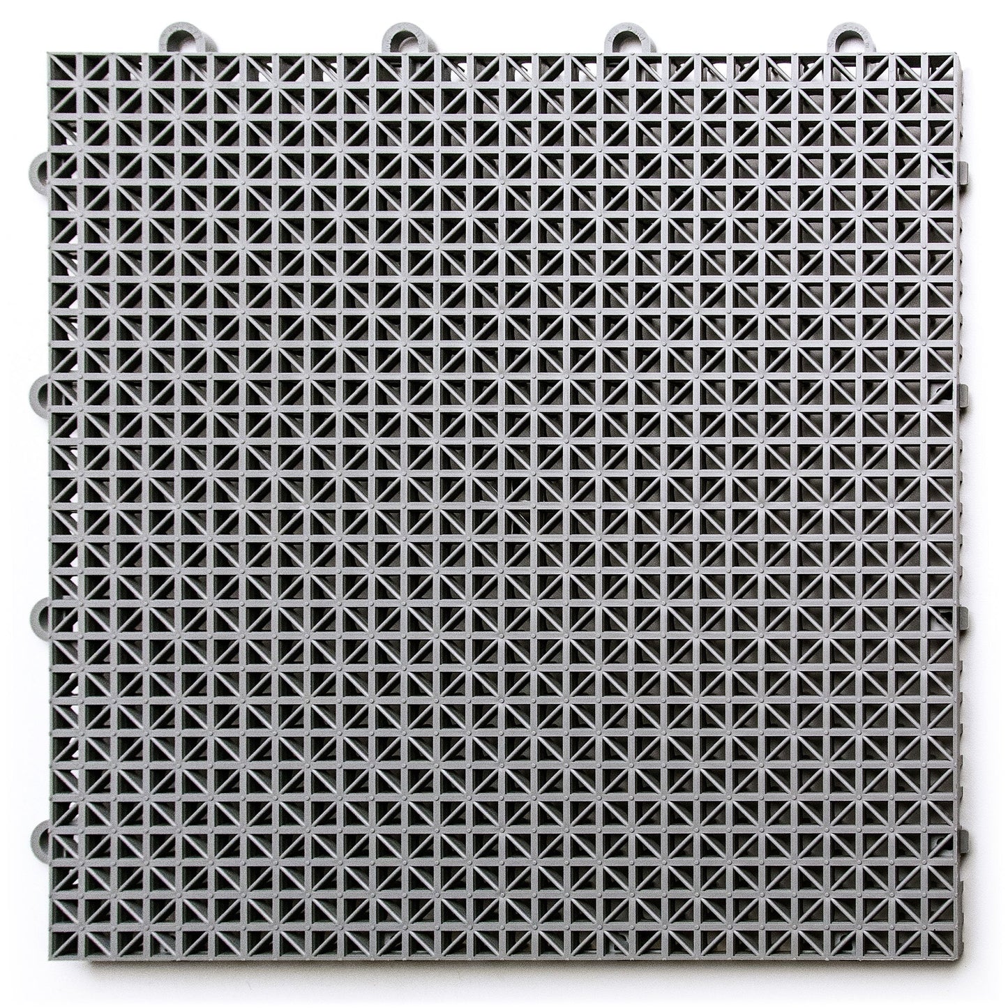 Big Floors DuraGrid Deck Tiles, Interlocking Outdoor Tiles for Patio, Self-Draining, UV-Resistant, Water-Resistant Modular Flooring, Easy Install, 40 Pack, Gray