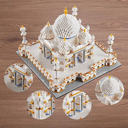 YaJie Taj Mahal Micro Building Blocks Set for Adults Mini Architecture Bricks Building Sets Collection Creative Model Kit Gifts for Age 14+（3950PCS）