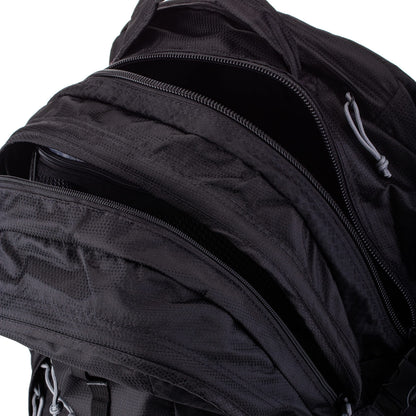 JanSport Odyssey Laptop Backpack for 15” Computer or 3L Hydration System, Black - Large Bag Adults with Tuck-Away Hip Belt, 2 Main Compartments - Premium College Essentials