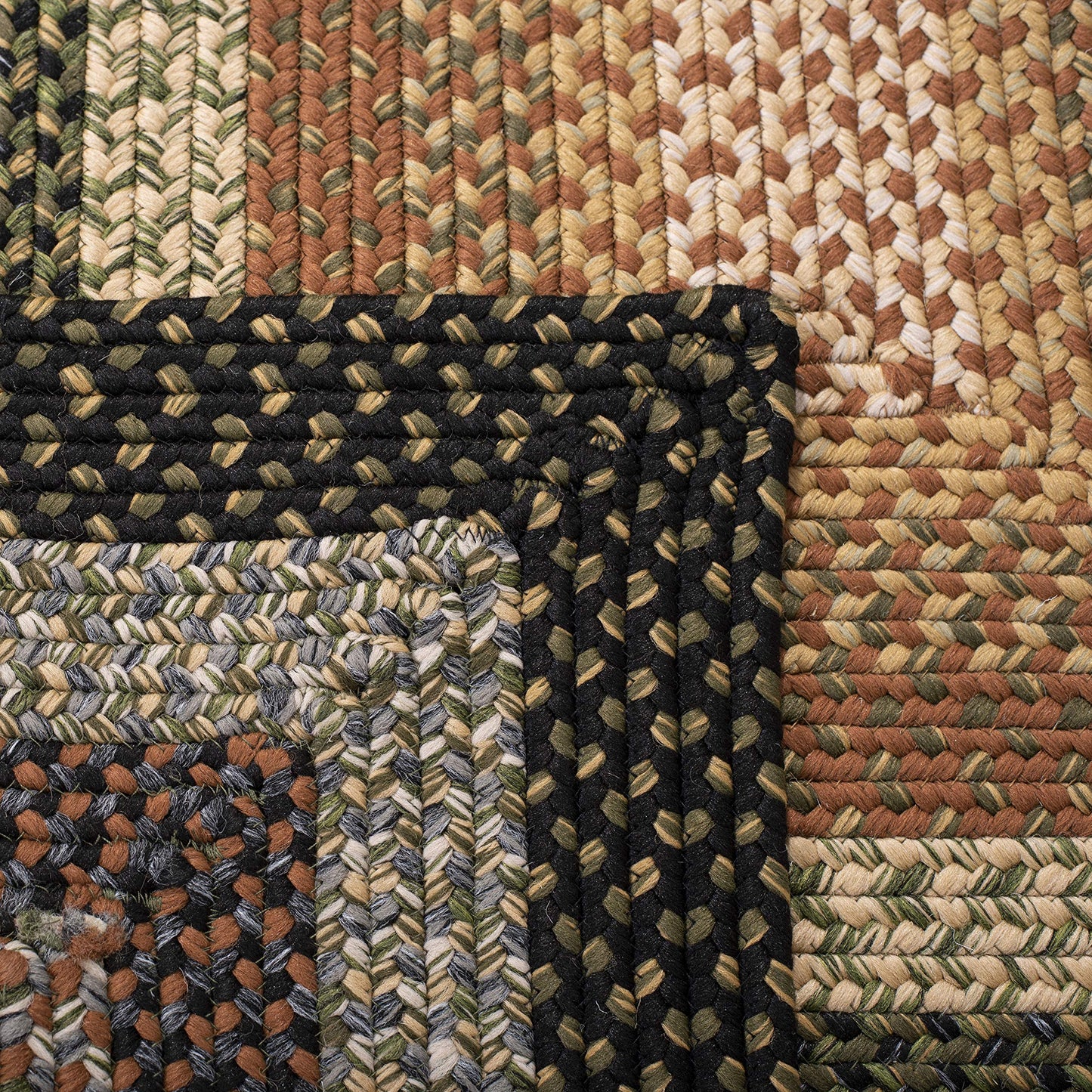 SAFAVIEH Washable Rug Outdoor Braided Collection - 9' x 12', Multi, Handmade & Reversible, Non-Shedding & Easy to Clean, Ideal for Patio, Backyard, Mudroom (BRD308A)