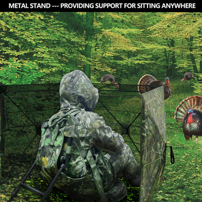 Hunt Quiet Turkey Vest with Seat, Kickstand & 2L Water Bladder, NEXT CAMO G2 Green