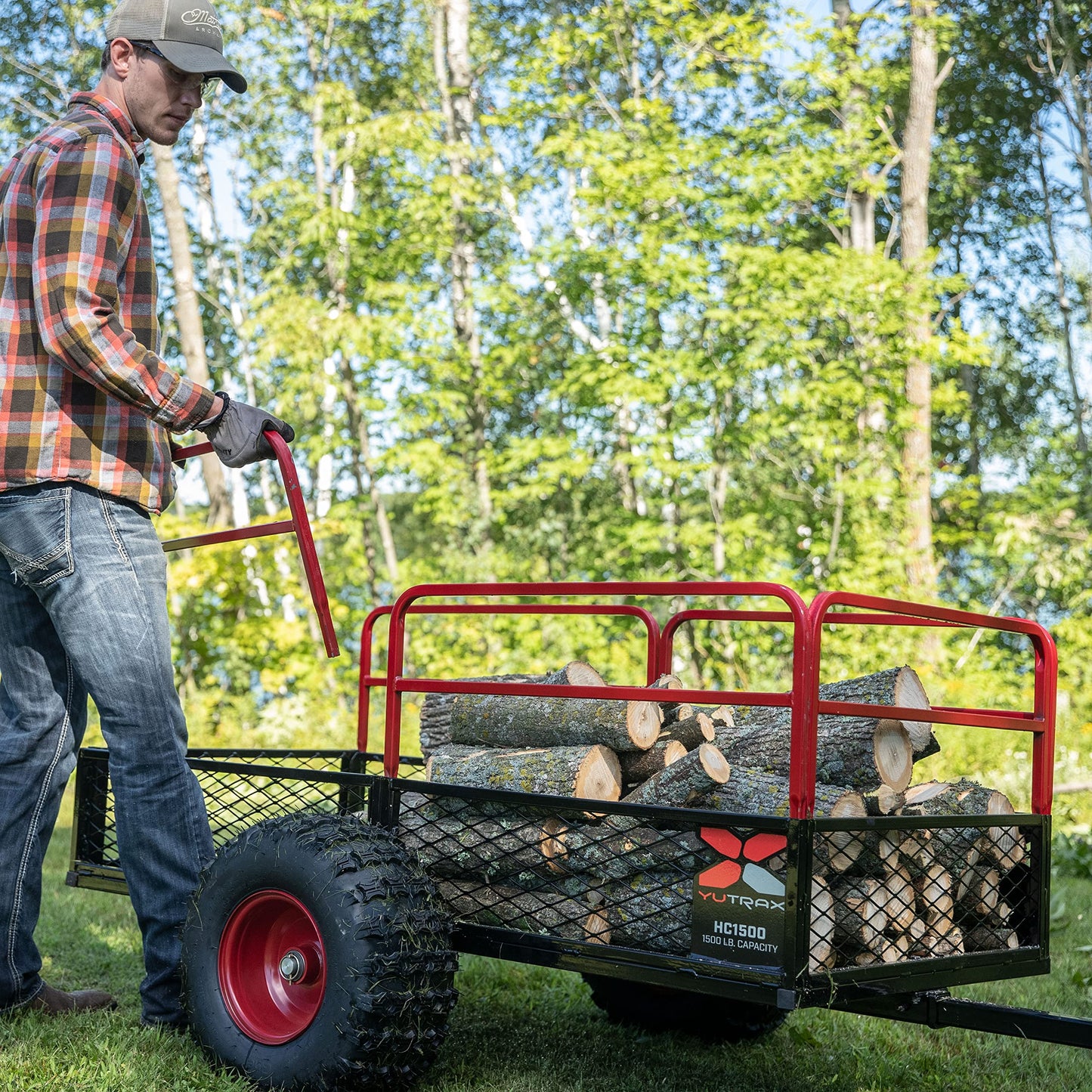 Yutrax TX162 HC1500 Heavy Duty ATV / UTV Trailer – for Off-Road Use - 1,500 lb. Capacity