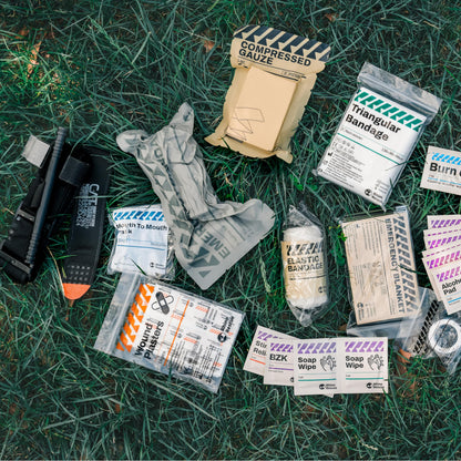 RHINO RESCUE IFAK Trauma Kit with C-A-T Tourniquet for Wound Care, Tactical First Aid Kit Molle Pouch for Military, Combat, Car, Camping, Hiking, Travel(Camouflage)
