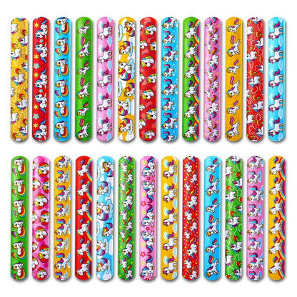 Giraffe 50 Pack Unicorn Slap Bracelets for Kids - Easter Eggs Fillers for Goody Bag - Easter Eggs Stuffers Bulk - Easters Basket Stuffers for kids Party Favors