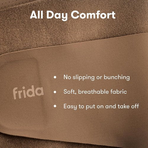 Frida Mom Pregnancy Belly Band - Ultimate Support for Back, Hip & Pelvic | Adjustable, Lightweight, Cocoa S/M