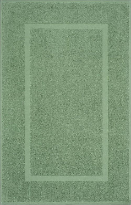 Cotton Paradise 100% Cotton Bath Mats - Soft, Absorbent, Quick-Dry Set of 2 | Sage Green 20x34 Inches