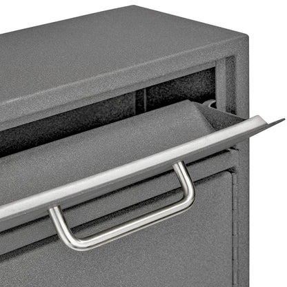 Mail Boss 8152 - Key Boss - Heavy Duty Commercial Grade Steel High Security Adjustable Key Cabinet - 105 Position Key Organizer Drop Box Locking Safe, with Combination Lock, Granite