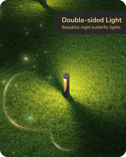 EDISHINE Low Voltage Landscape Lighting, 12V 2W 150LM, Waterproof LED Pathway Lights, 8 Pack, Black, Model HGSL36B