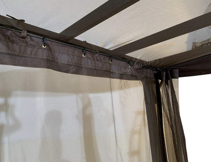 Replacement Mosquito Net for Flat-Roof Pergola - Mesh Bug Net Only (8 ft. x 10 ft., Brown)