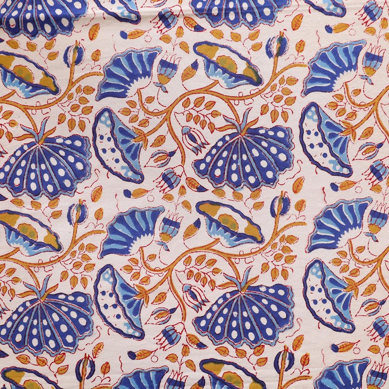 Premium Handblock Printed Cotton Floral Tablecloth/Table Cover, Rectangular, Washable, Pre-Washed, Event, Dining, Thanksgiving (Red White-D3, 72x108 Inches)