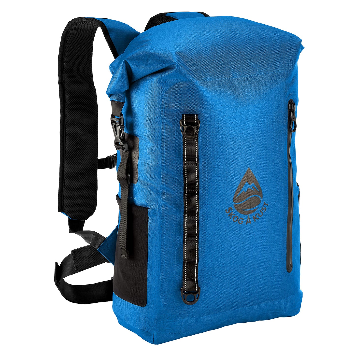 Skog Å Kust BackSåk Pro Waterproof Floating Backpack with Exterior Airtight Zippered Pocket | Blue, 35L