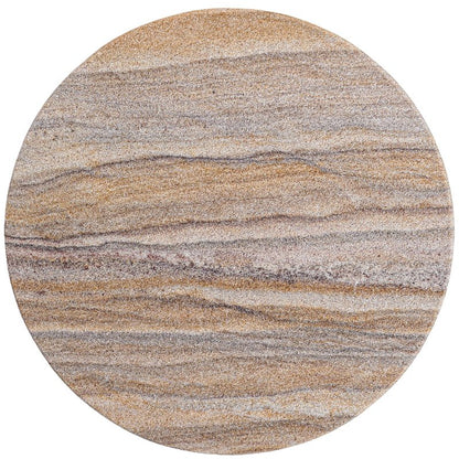 Marbco Sandstone Water Absorbent Hand Crafted Round Coasters for Drinks - 4 Inches Wide Thirsty Stone Bar/Drink Coasters- Made from Rainbow Sandstone (Set of 6 Without Holder)