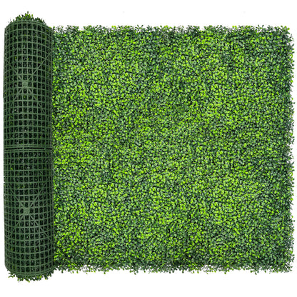 DOPGIB Artificial Ivy Privacy Fence Screen,128"x 48" (43 SQFT) UV-Anti Faux Boxwood Roll Grass Wall Panels for Patio Balcony Privacy, Garden, Backyard Greenery Wall Backdrop Decor