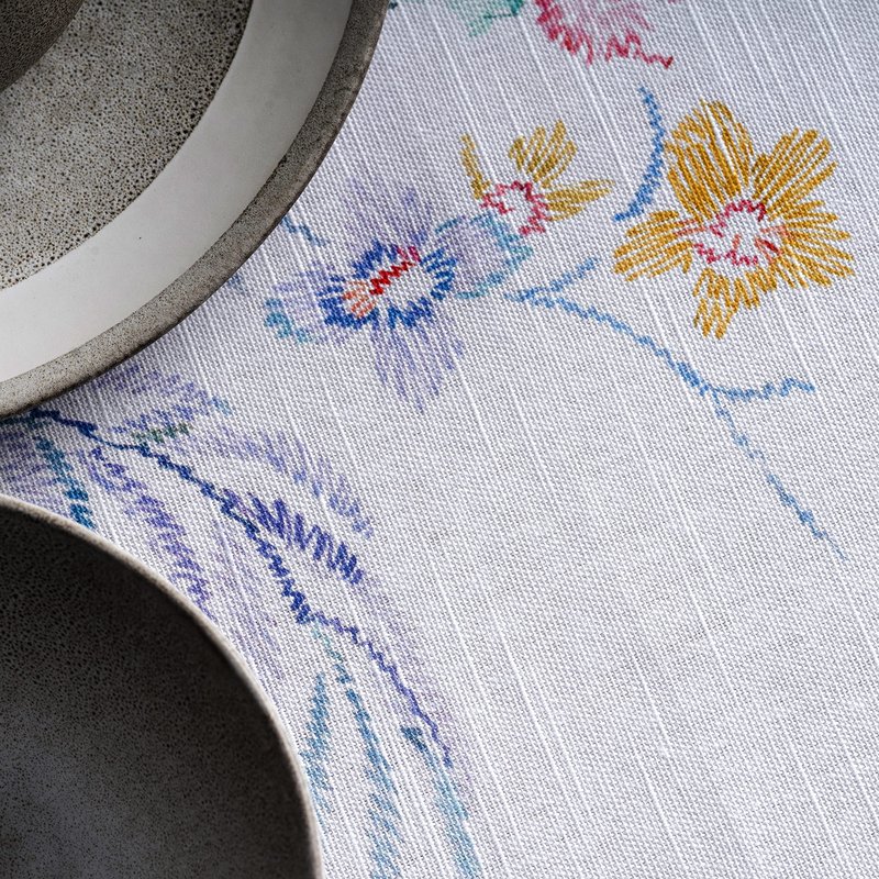 Maison d' Hermine Table Cloth Rectangle Table 100% Cotton 60 x 90 Inches Tablecloth Reusable Decorative for Dining Kitchen Room Farmhouse Home Gifts for Mothers Day Spring Summer - Paradise Island