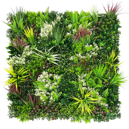 ODTORY Artificial Plant Wall Panels: 20"×20" 8P UV-Anti Faux Grass Wall Backdrop Boxwood Ivy Fence Privacy Screen Fake Greenery Leaf Hedge for Outdoor,Indoor,Garden,Backyard and Home Decor