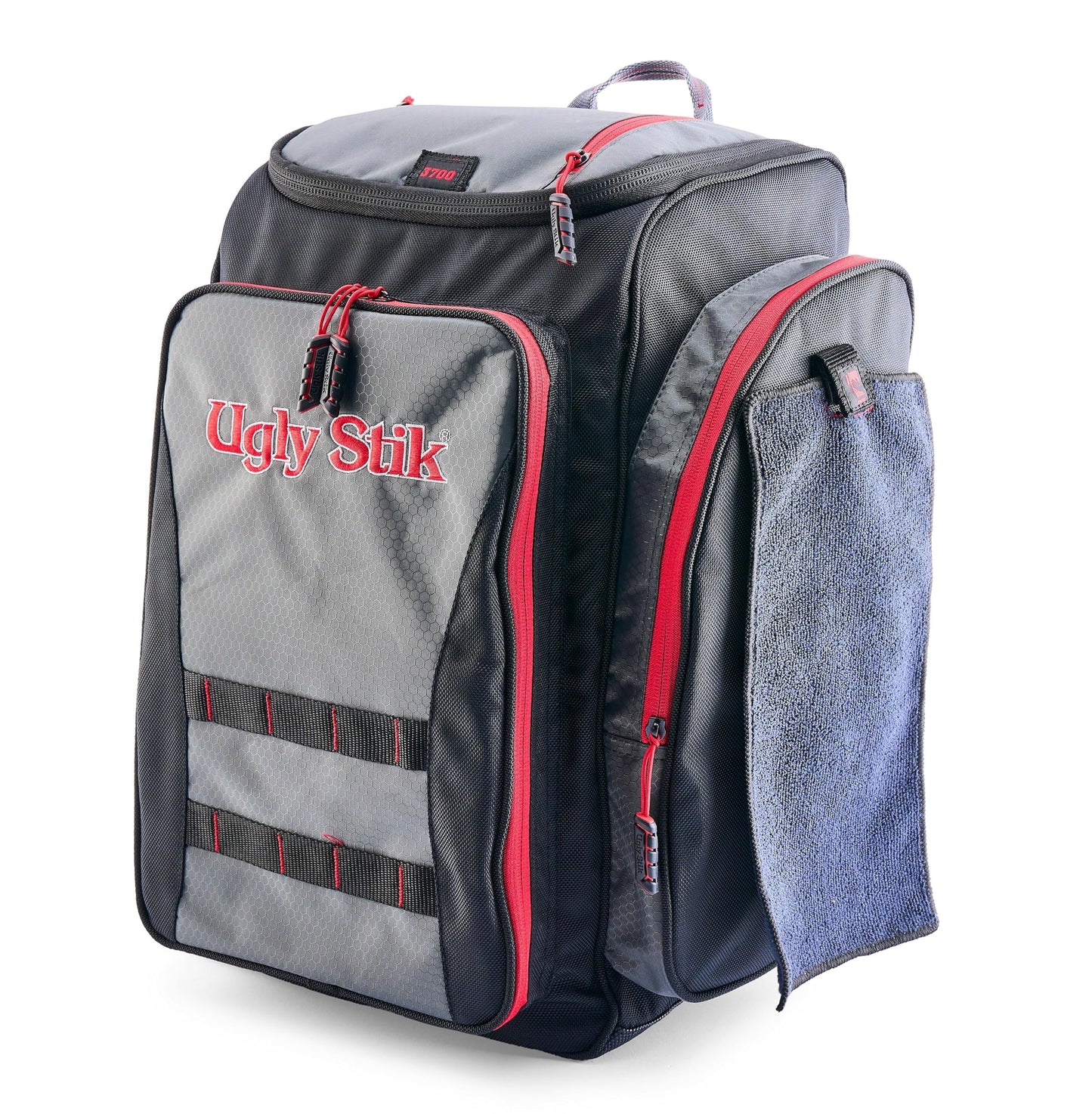 Ugly Stik Deluxe 3700 Tackle Backpack, Durable and Comfortable Fishing Tackle Backpack, Made with Heavy-Duty 1680 Denier Fabric, Integrated Bait-File Storage System and Insulated Cooler Pocket