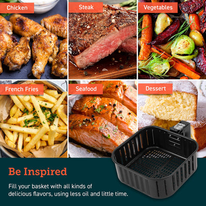 COSORI Air Fryer Accessories, Replacement 5.8QT Original Basket For COSORI CP358-AF, CS358-AF Air Fryers, Non-Stick, Dishwasher-Safe, CAF-P582B