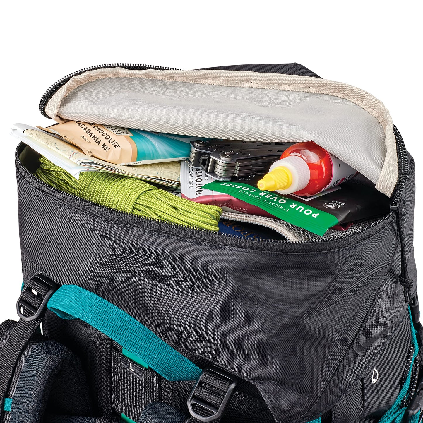 High Sierra Pathway 2.0 Backpack with Hydration Storage Sleeve, for Hiking, Biking, Camping, Traveling, Black, 60L