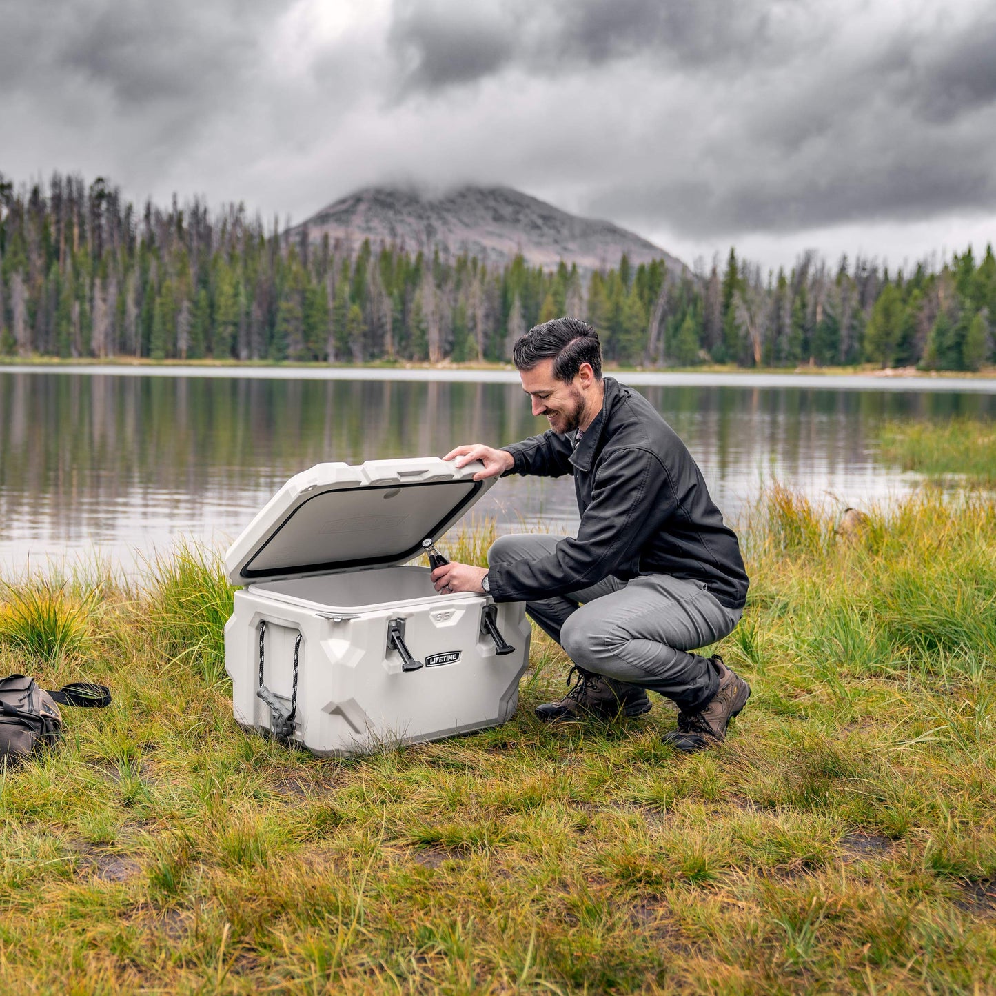 Lifetime 65‑Quart High Performance Hard Cooler, Up to 8‑Day Ice Retention, IGBC Bear‑Resistant Camping & Hunting Ice Chest with Bottle Opener