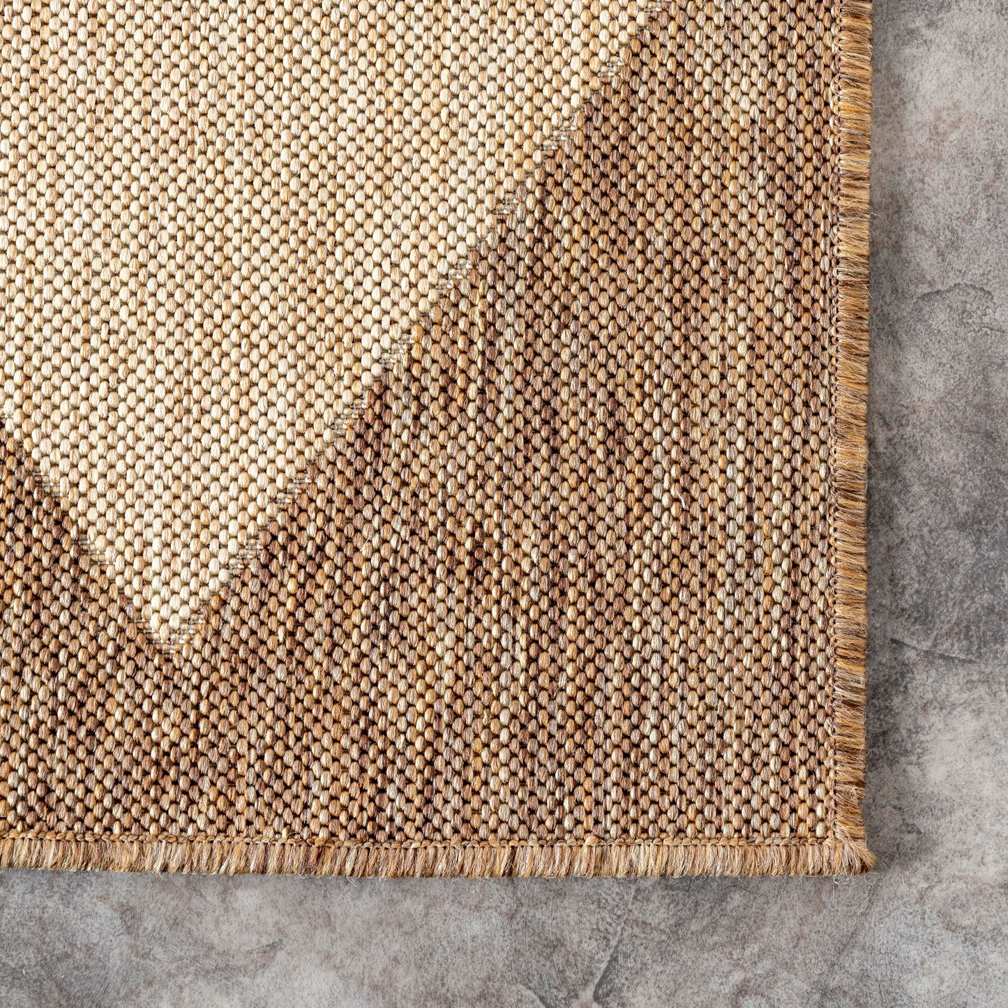 nuLOOM Outdoor Performance Collection Sabina Brown/Ivory, 9'6" x 12', Soft, High Traffic, Stain Resistant, Easy Clean, Durable Area Rug for Indoor/Outdoor Patio, Deck, Porch, Garden, Courtyard