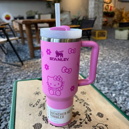 KT PINK Stanley Quencher H2.0 Tumbler – 40 oz Travel Cup