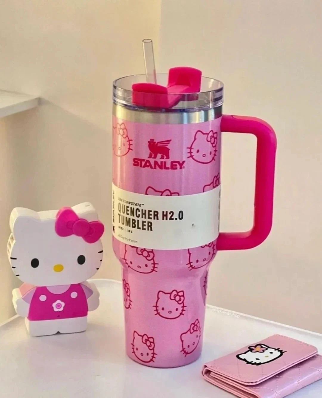 X PINK Stanley Quencher H2.0 Tumbler – 40 oz Travel Cup