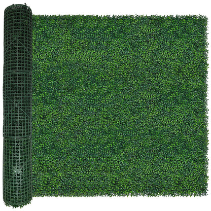 ODTORY Artificial Boxwood Roll,48x120 in (40 sqft) UV-Anti Faux Ivy Boxwood Hedge Leaf Grass Wall for Patio Balcony Privacy, Garden, Backyard Greenery Wall Backdrop and Fence Decor